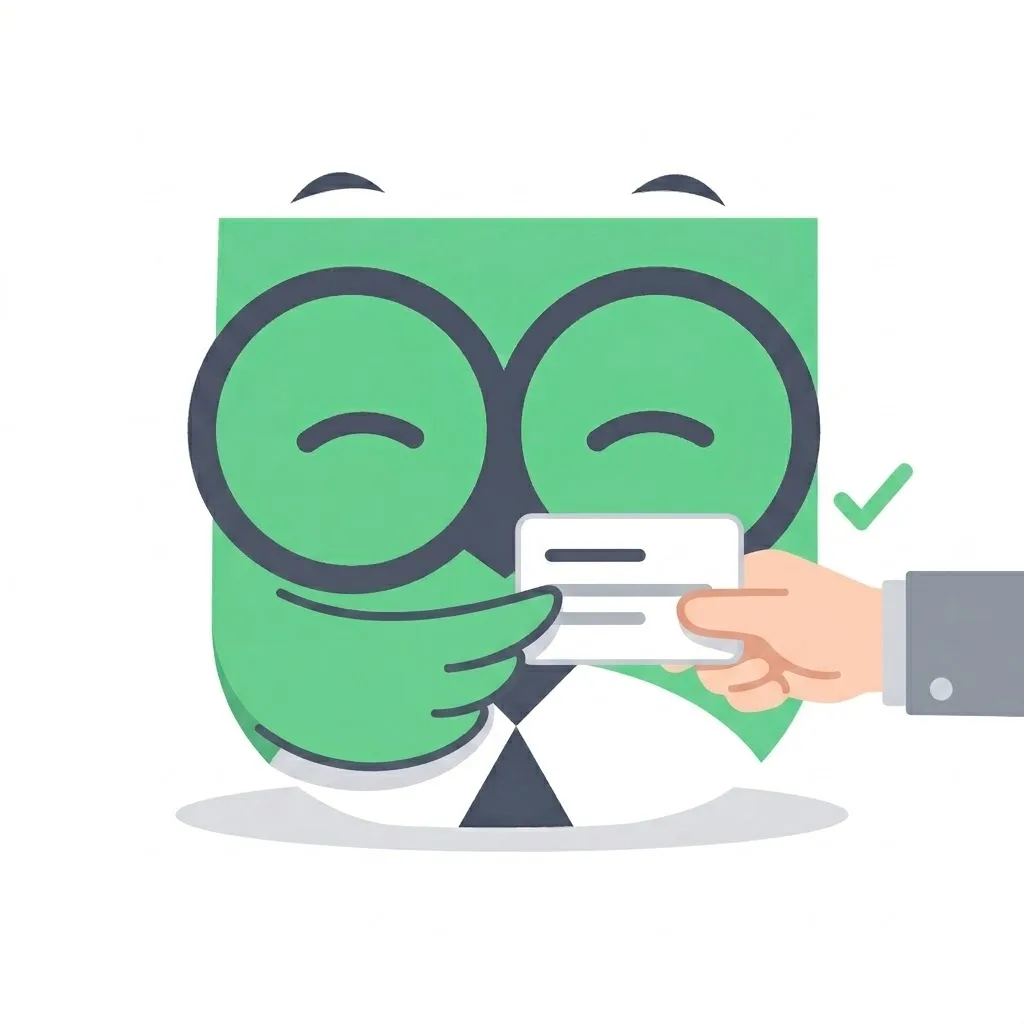 Dom handing over an approved document